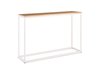 Sidetable eiken hout - wit onderstel 120x30cm side-table.nl