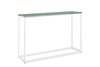 Sidetable groen marmer - wit onderstel 120x30cm side-table.nl
