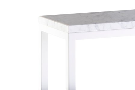 Sidetable wit marmer wit metaal onderstel 100 x 76 x 20 cm side-table.nl