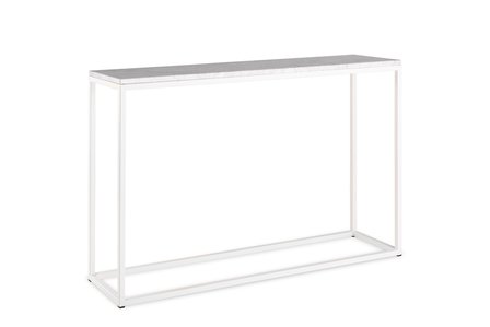 Sidetable wit marmer - wit onderstel 120x30cm side-table.nl