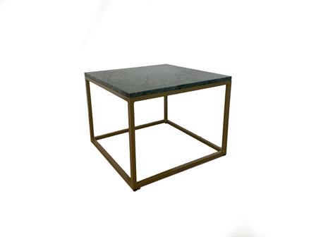 Salontafel-vierkant-groen-marmer-goud-metaal-onderstel-side-table