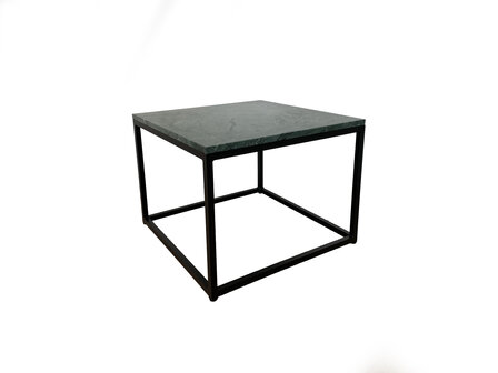 Salontafel-vierkant-groen-marmer-zwart-metaal-onderstel-side-table
