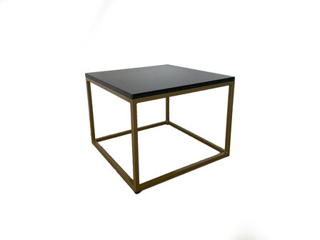 Salontafel-vierkant-zwart-graniet-marmer-goud-metaal-onderstel-side-table