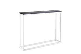Sidetable zwart graniet - wit onderstel 100x20cm