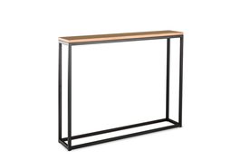 Sidetable eikenhout - zwart onderstel 100x20cm